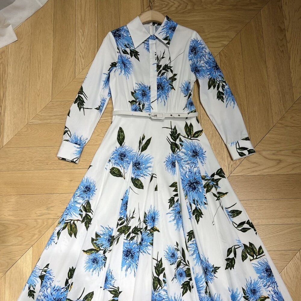 Emilia Wickstead's latest collared long-sleeved dress